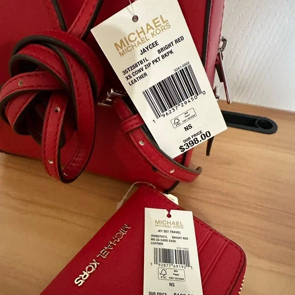 Michael Kors XS backpack convertible to crossbody and wallet